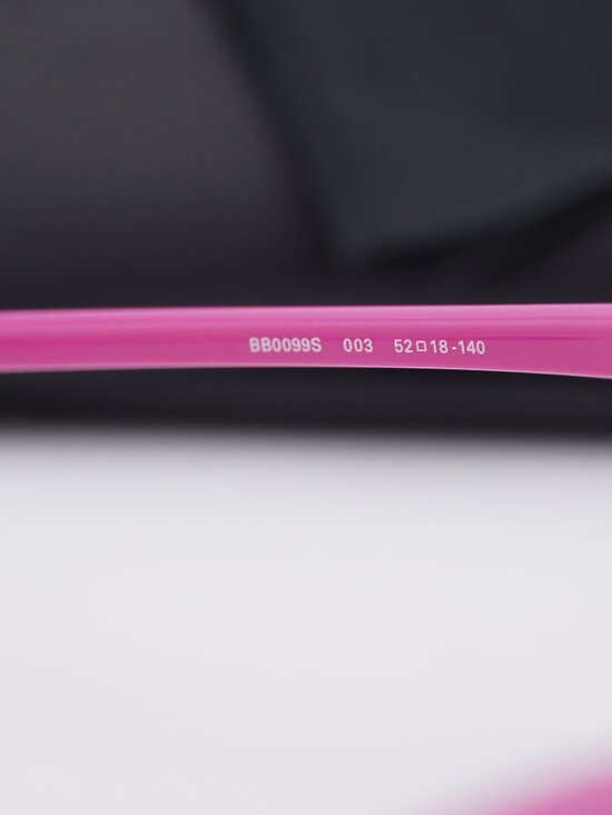 Balenciaga BB0099S 003 Rectangle Sunglasses - Violet / Pink main image 10